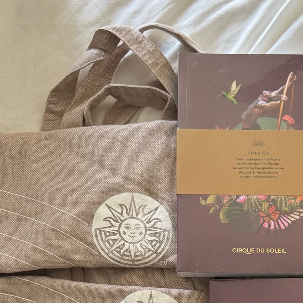 Cirque du Soleil Journal and tote set
